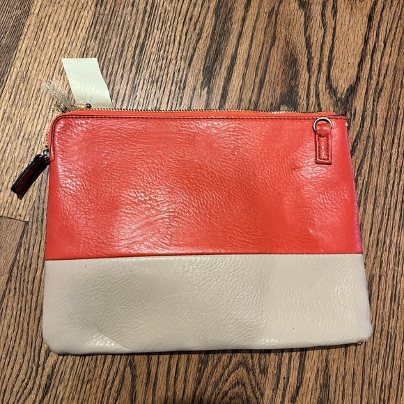 Two toned leather clutch. New! Never used! - Picture 2 of 3